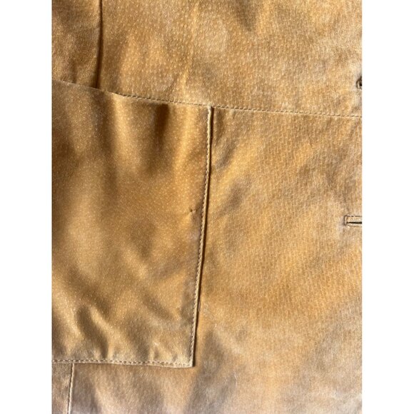 Stan Herman Studio M Medium Tan Leather Jacket 100% Leather Button Front Pockets - Picture 7 of 11